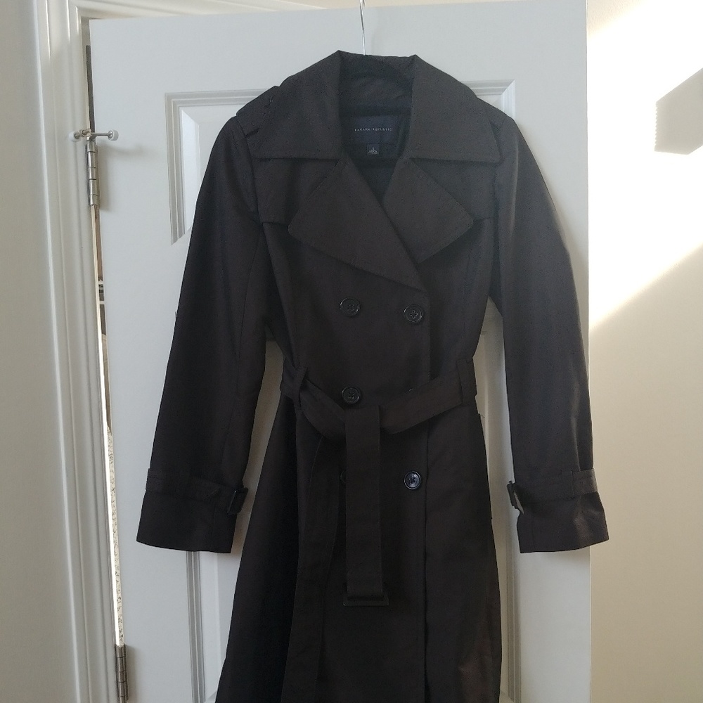 Banana Republic black trench coat